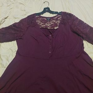 Torrid lace sleeve plus size dress